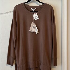 Workshop Republic Clothing Brown Long Sleeve Tunic Top